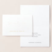 Elegant modern Script Weddenschap Bedankt Gold Folie Kaarten (Display)