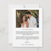 Elegant Modern Script Wedding Photo Bedankkaart (Achterkant)