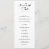 Elegant modern script zwart-wit huwelijk programma (Voorkant)