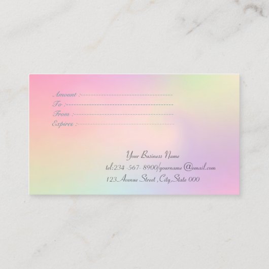 Elegant Modern Shinny Confetti Holographic Kortingskaartje