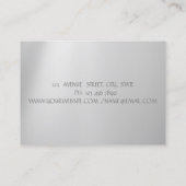 Elegant Modern Silver Glitter Lips, Lashes, Makeup Visitekaartje (Achterkant)