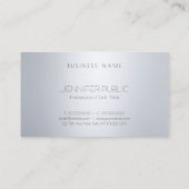 Elegant Modern Silver Kijk Monogram grafische Sjab Visitekaartje (Achterkant)