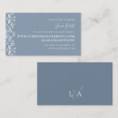 Elegant modern Simple Dusty Blue via website Informatiekaartje (Voorkant / Achterkant)