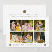 Elegant Modern Simple Eggs Happy Easter Photo Feestdagenkaart (Voorkant / Achterkant)