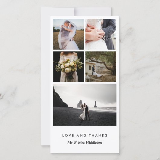 Elegant Modern Simple Married Couple Dank je Bedankkaart (Voorkant)