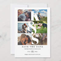 Elegant modern Simple Photo Collage Name Initialen
