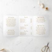 Elegant modern Simple Salon Gold-drievoudig brochu Drieluik Kaart (Binnen)