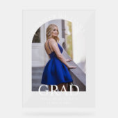 Elegant Modern Simple Script afstuderen Fotoboog Acryl Bord (Voorkant)