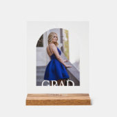 Elegant Modern Simple Script afstuderen Fotoboog Acryl Bord (Voorkant)