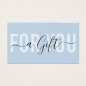 Elegant modern Simple Typography Cadeaubon Visitekaartje (Voorkant)
