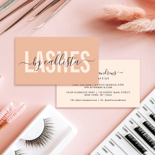 Elegant modern Simple Typography Lashes Business C Visitekaartje