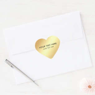 Elegant modern Sjabloon Trendy Black en Gold Hart Sticker
