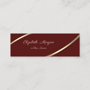 Elegant  Modern Sober, Gouden Strepen Mini Visitekaartje