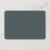Elegant Modern Space Grey Bruiloft Informatiekaartje (Achterkant)