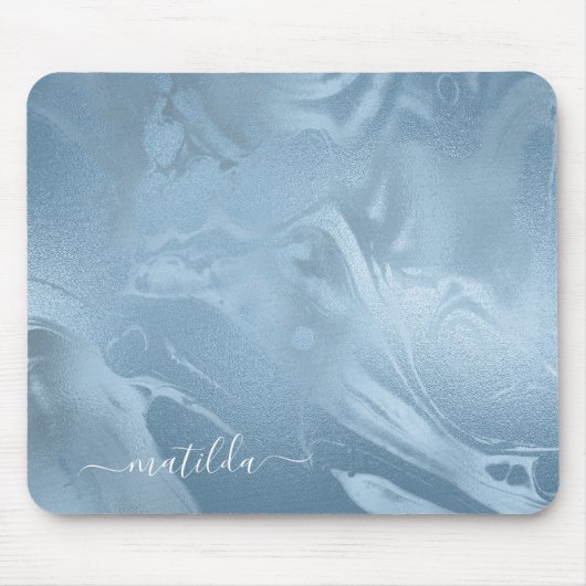 Elegant modern stijlvol babyblauw uiterlijk muismat (Voorkant)