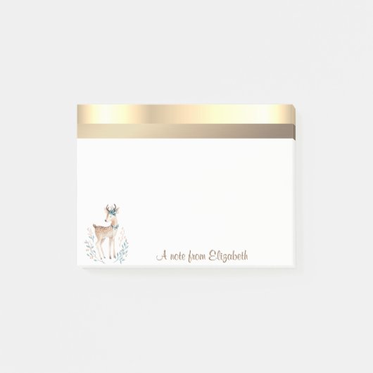 Elegant modern stijlvol deer post-it® notes (Voorkant)