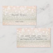 Elegant modern Stijlvol Glitter Bokeh Visitekaartje (Voorkant / Achterkant)