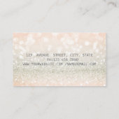 Elegant modern Stijlvol Glitter Bokeh Visitekaartje (Achterkant)