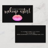 Elegant modern Stijlvol glitterwerk, lips Visitekaartje (Voorkant / Achterkant)