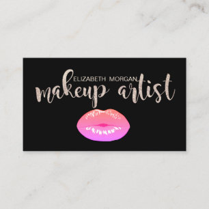 Elegant modern Stijlvol glitterwerk, lips Visitekaartje