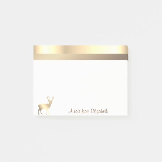 Elegant modern Stijlvol Gold Deer - Speciaal Post-it® Notes (Voorkant)
