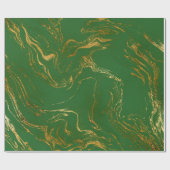 Elegant modern, stijlvol goud en groene marmer cadeaupapier (Vlak)