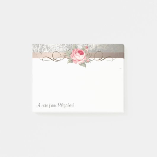 Elegant modern, stijlvol, langzamer gepersonalisee post-it® notes (Voorkant)