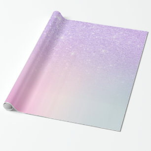 Elegant modern, stijlvol meisje ombre paarse glitt cadeaupapier