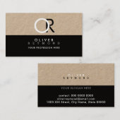 Elegant, modern & stijlvol professioneel kraft / z visitekaartje (Voorkant / Achterkant)
