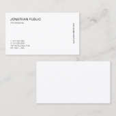 Elegant modern, stijlvol, professioneel, wit en pl visitekaartje (Voorkant / Achterkant)