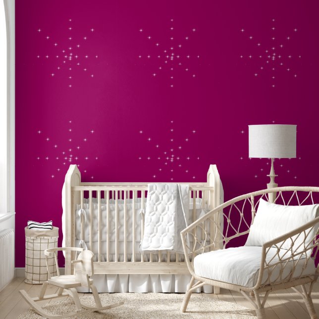 Elegant modern stijlvol roze  geometrisch behang (Kinderen)