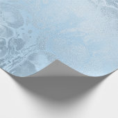 Elegant modern, stijlvol, vers blauw marmer cadeaupapier (Hoek)