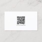 Elegant modern strak design Sjabloon QR-code Visitekaartje (Achterkant)