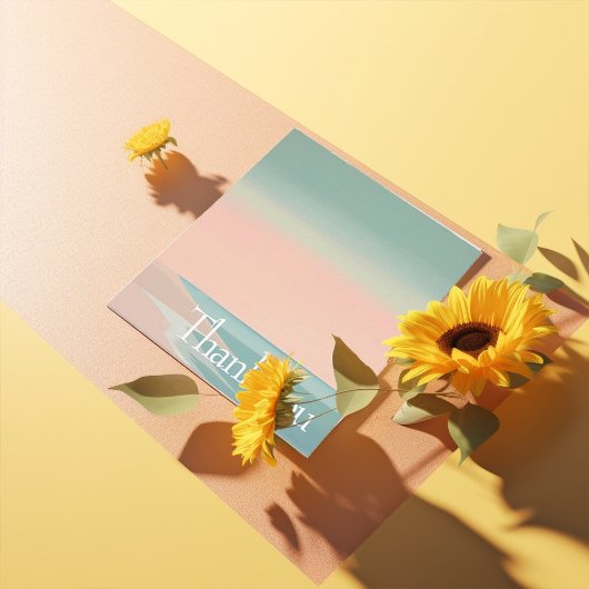 Elegant modern strand bedankkaart