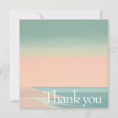 Elegant modern strand bedankkaart (Voorkant)