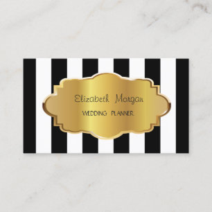 Elegant modern striped, Gold Lijst Visitekaartje