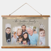 Elegant modern tapes en goud Voeg je fotoserie toe Hangend Wandkleed (Voorkant)