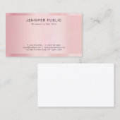 Elegant Modern Template Rose Gold Professional Visitekaartje (Voorkant / Achterkant)
