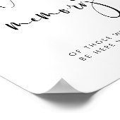 Elegant & modern 'Ter nagedachtenis aan' trouwbord Poster (Hoek)