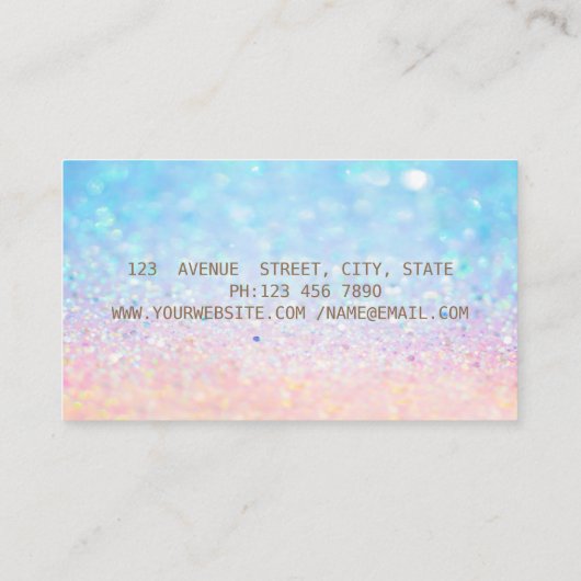 Elegant Modern Trendy Bokeh Ombre, Gold Lijst Visitekaartje (Achterkant)