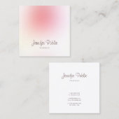 Elegant Modern Trendy Creative Plain Professional Vierkante Visitekaartje (Voorkant / Achterkant)