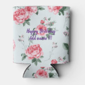 Elegant Modern  Trendy Floral Blikjeskoeler (Voorkant)