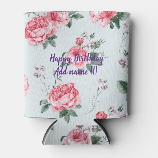 Elegant Modern Trendy Floral Blikjeskoeler (Voorkant)