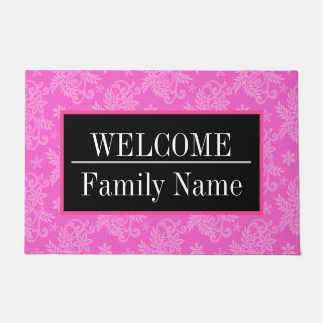 Elegant Modern  Trendy Floral Deurmat (Voorkant)