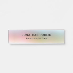 Elegant Modern Trendy Geel Groen Rood Blauw Paars Deurbordje