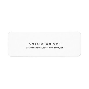 Elegant Modern Trendy Zwart Wit Etiket