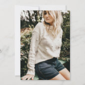 Elegant Modern Two Photo Brown Arch Afstuderen Aankondiging (Achterkant)