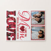 Elegant Modern Typografie Foto Moederdag Legpuzzel (Horizontaal)