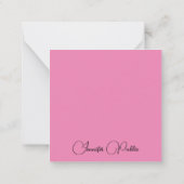 Elegant Modern Typografie Naam Sjabloon Roze (Achterkant)