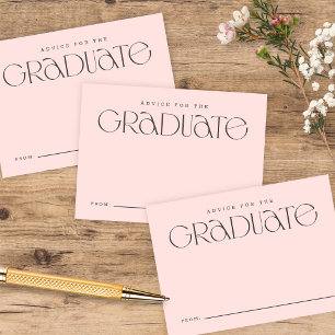 Elegant Modern Typografie Roze Afstuderen Advies Informatiekaartje